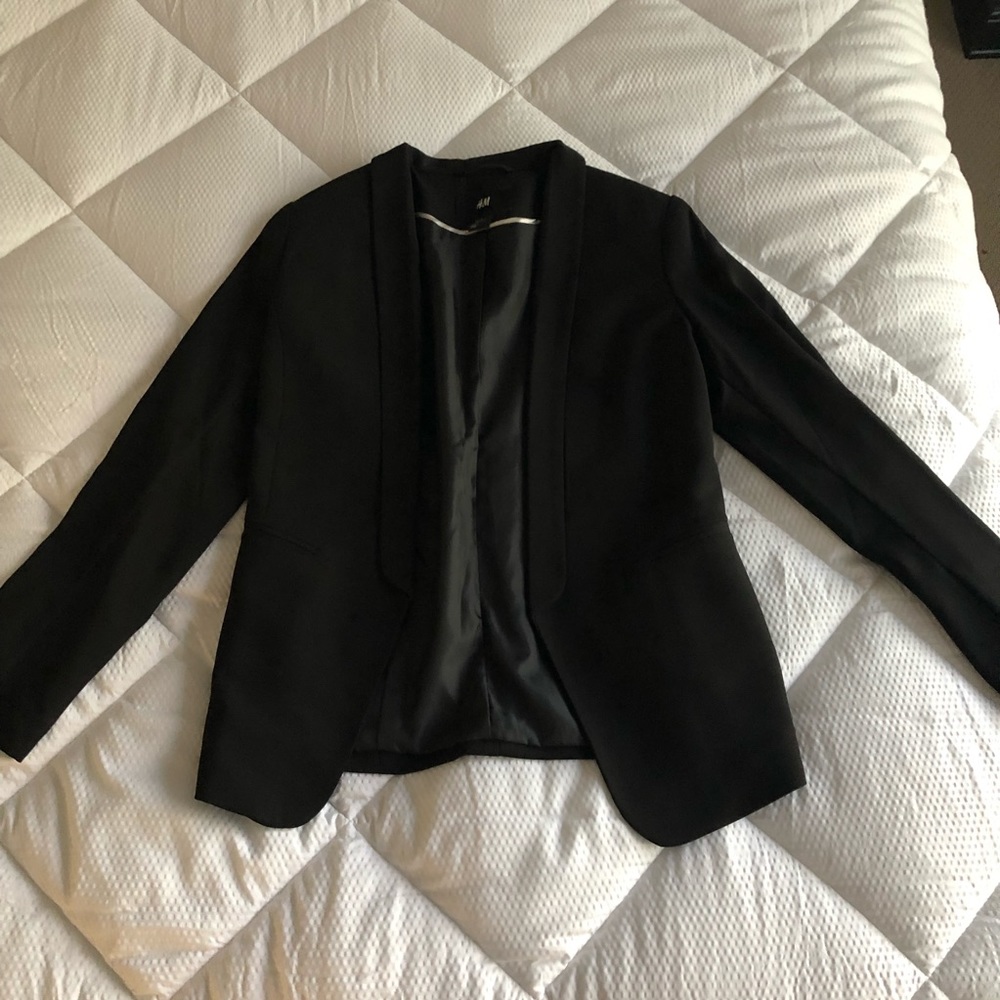 H&M Black Blazer Jacket Size 4 - Picture 1 of 3